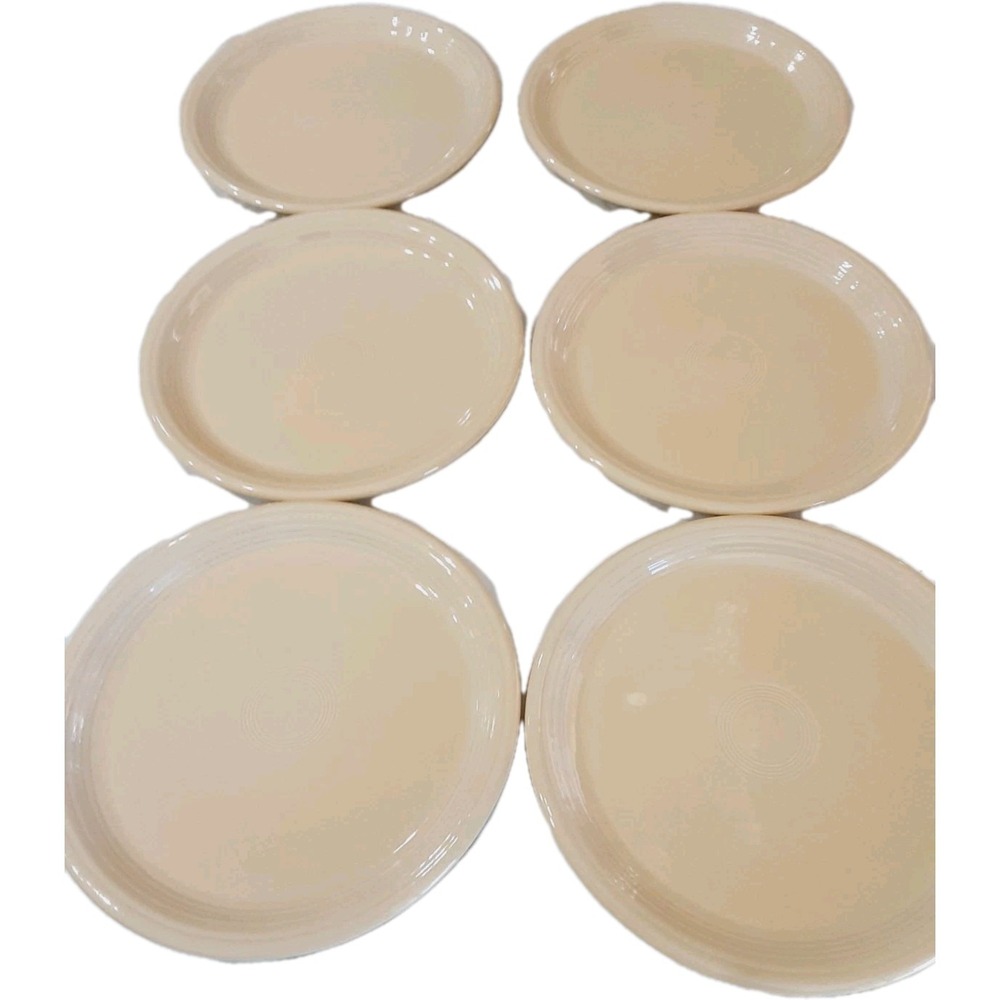 Fiesta Homer Laughlin 10.2" Dinner Plates Set Of 2 Pale Yellow LEAD FREE 2015